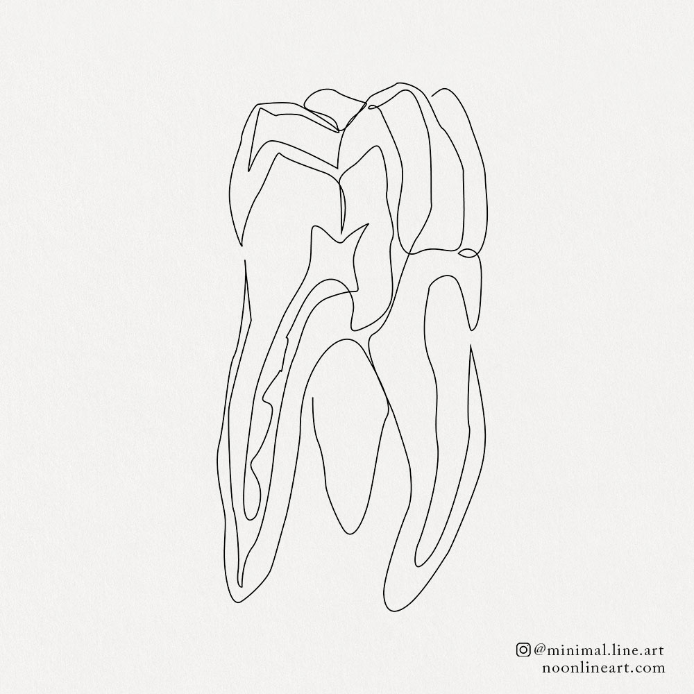 Tooth No. 2 | Tattoo Permission Form - Noon Line Art