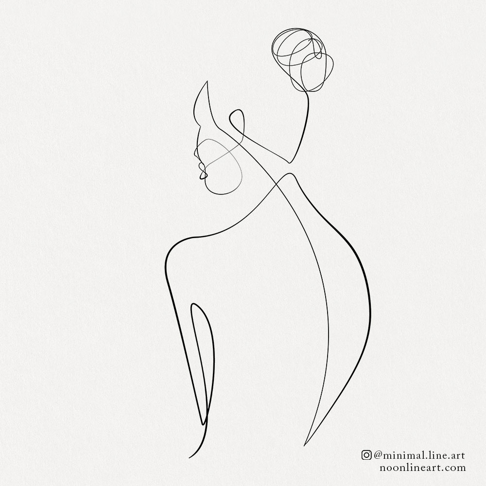 Woman Outline No. 3 | Tattoo Permission Form - Noon Line Art