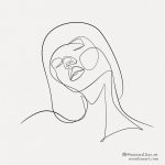 simple-line-tattoo-of-woman-face-drawing