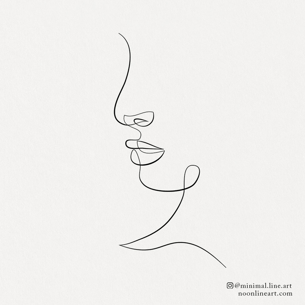 Face Simplicity | Tattoo Permission Form - Noon Line Art